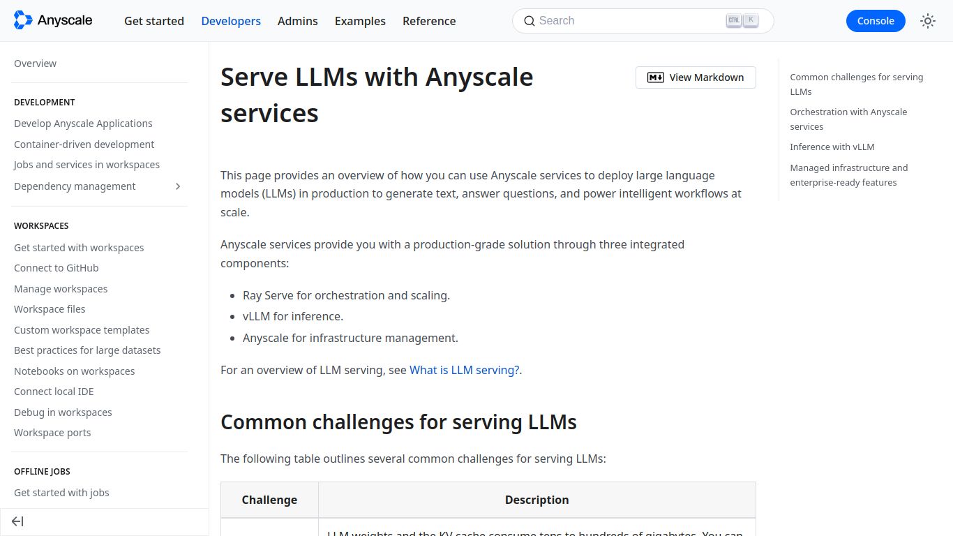 Anyscale Endpoints (Ray Serve)