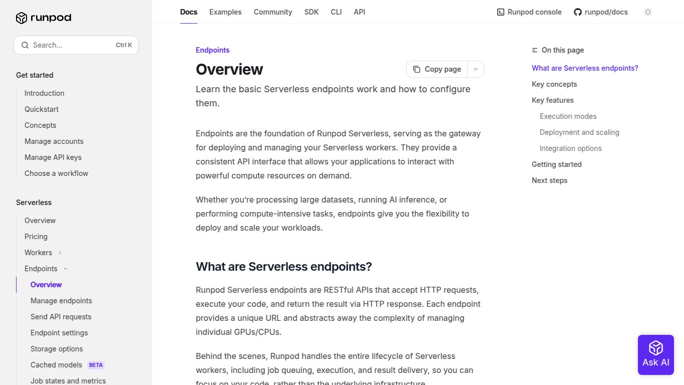 RunPod Serverless Endpoints