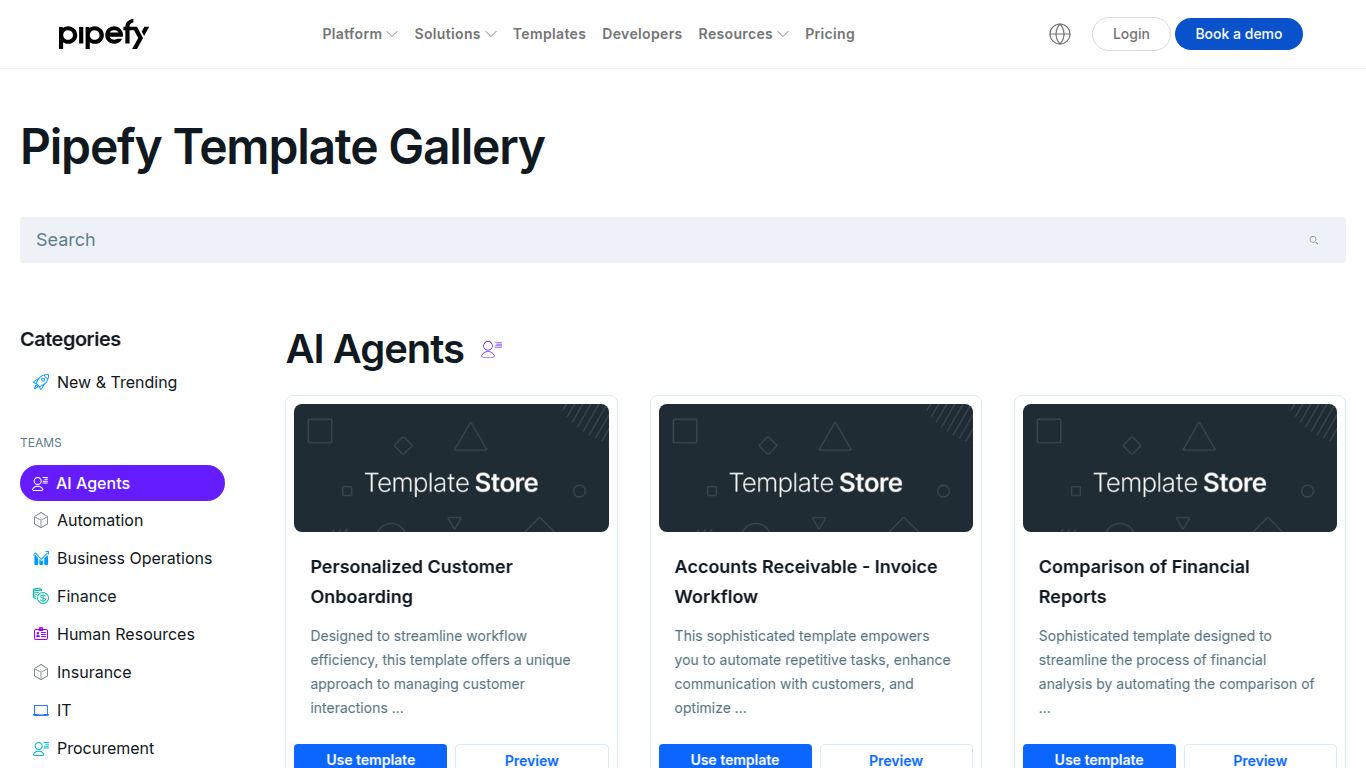 Pipefy AI Agent Templates
