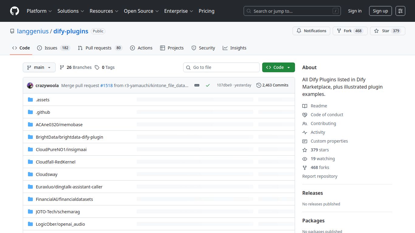Dify Plugins & Templates (GitHub)