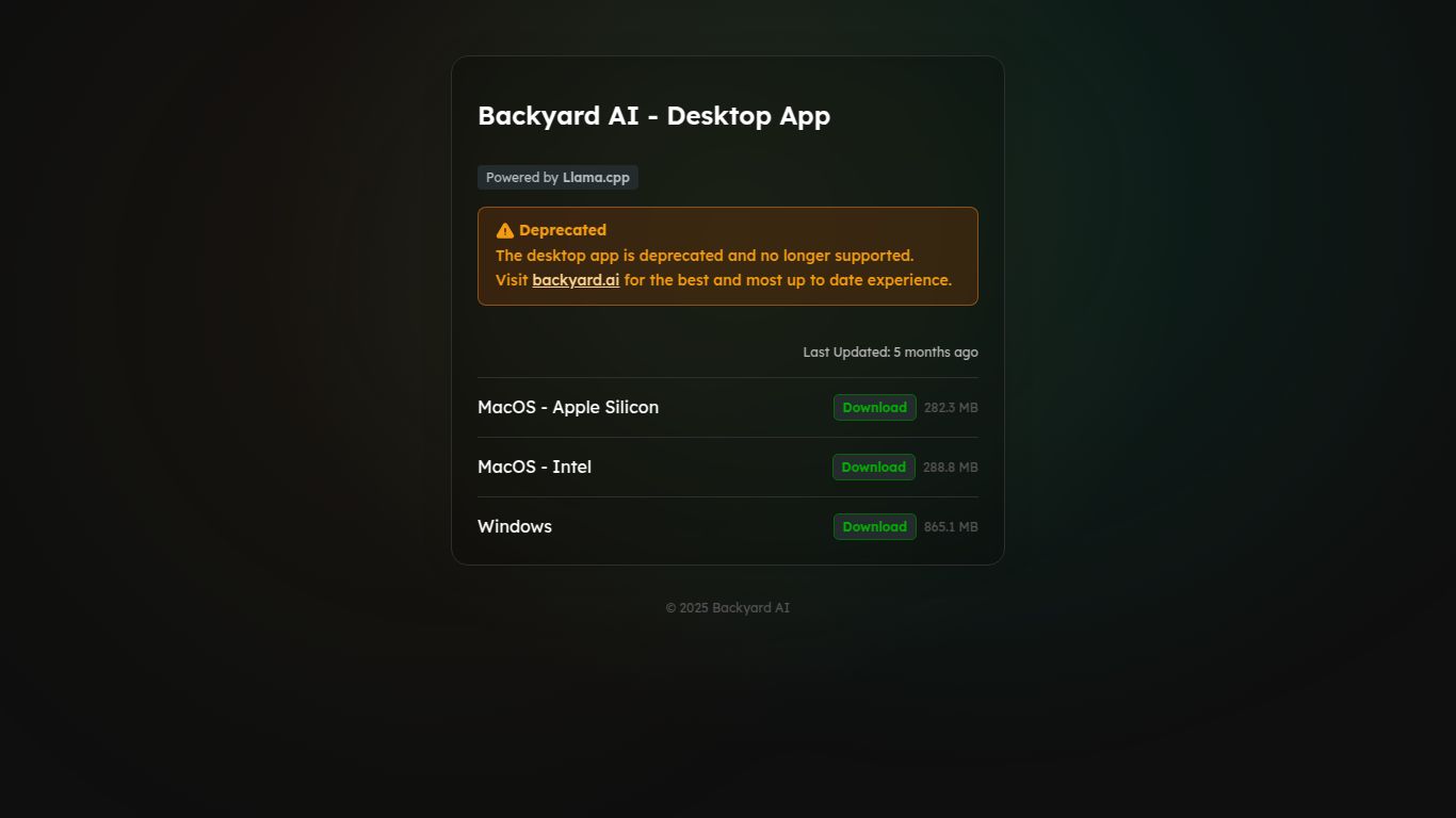 Backyard AI (Desktop, Deprecated)