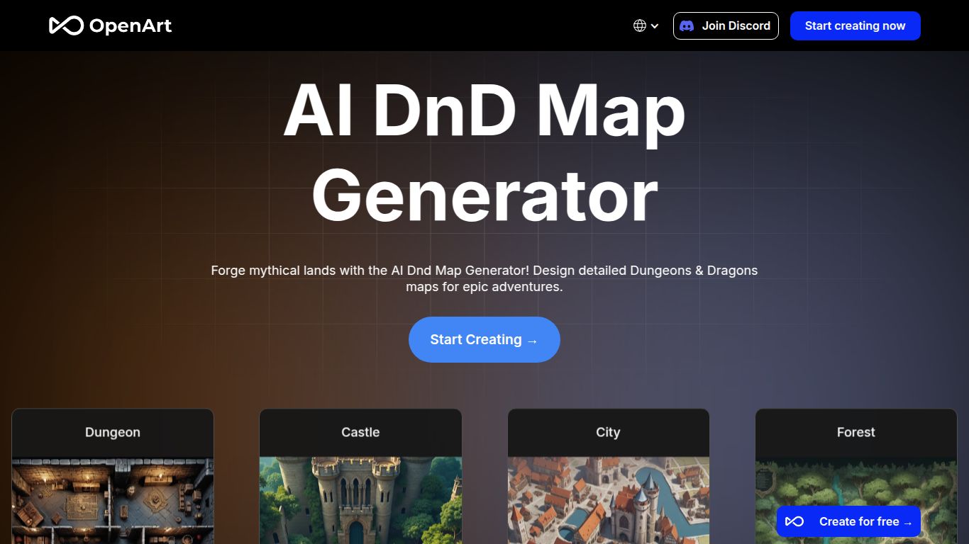 OpenArt — AI DnD Map Generator