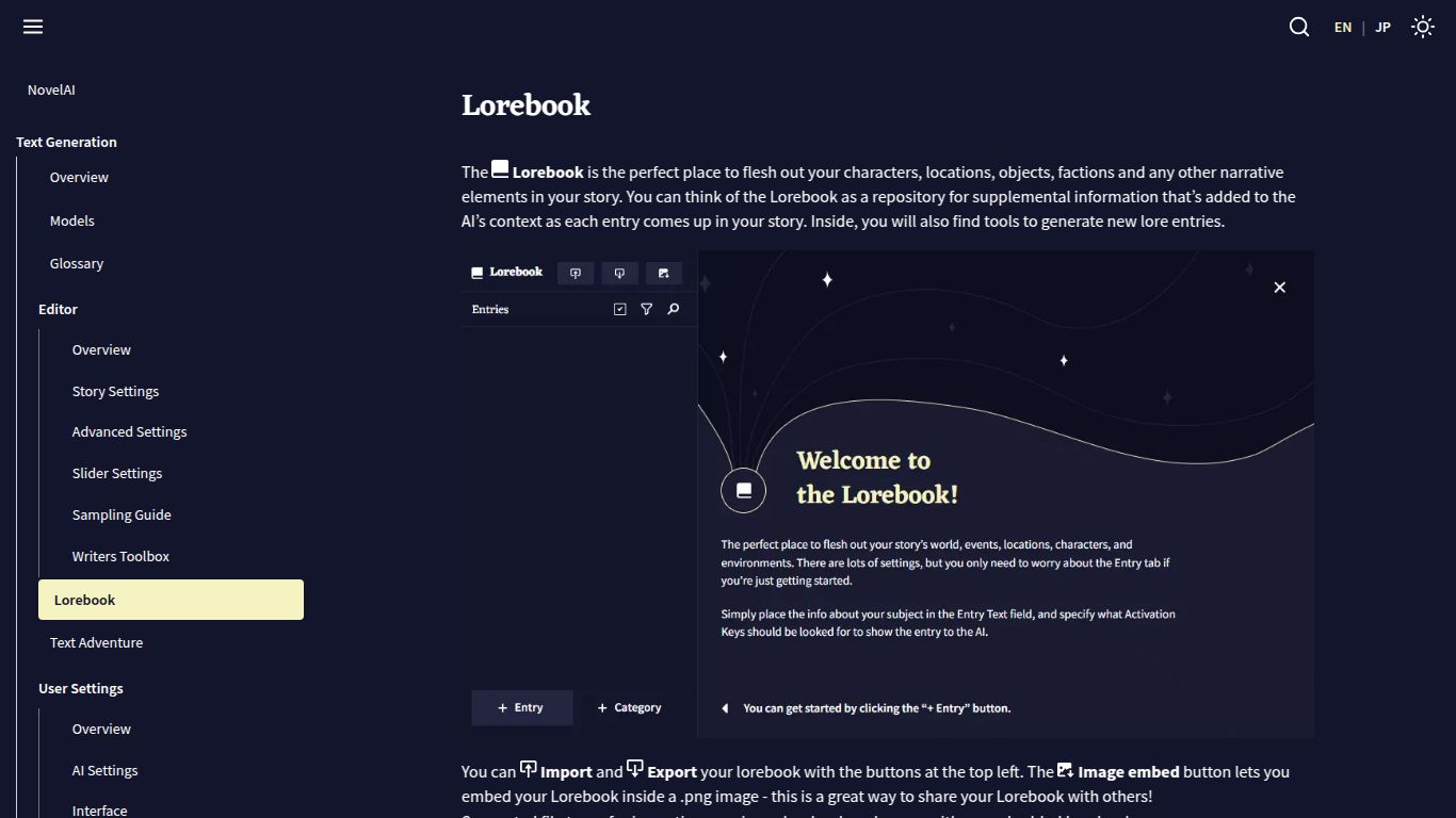 NovelAI — Lorebook Generator