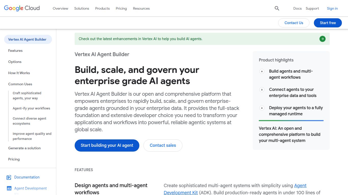 Google Vertex AI Agent Builder